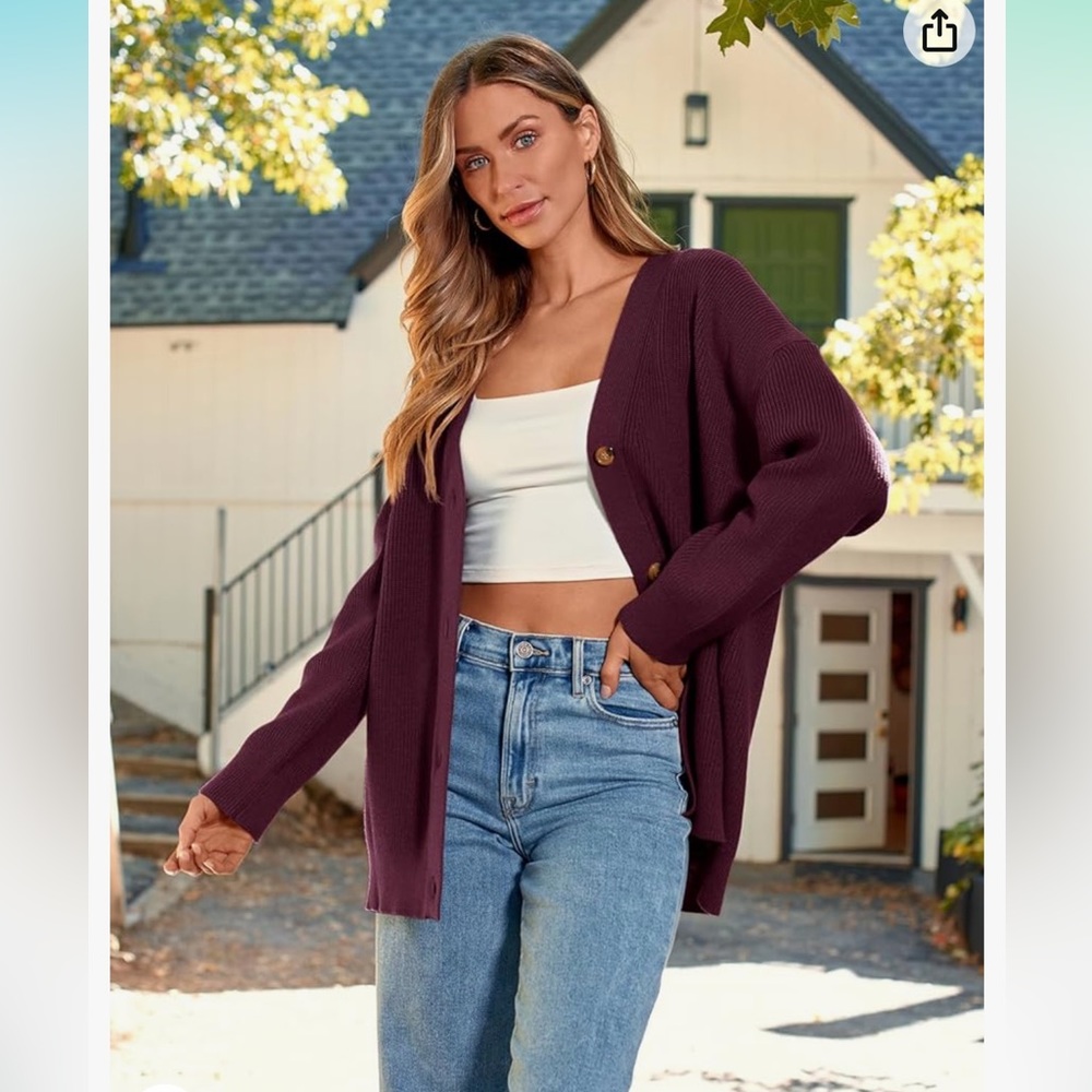Marroon cardigan